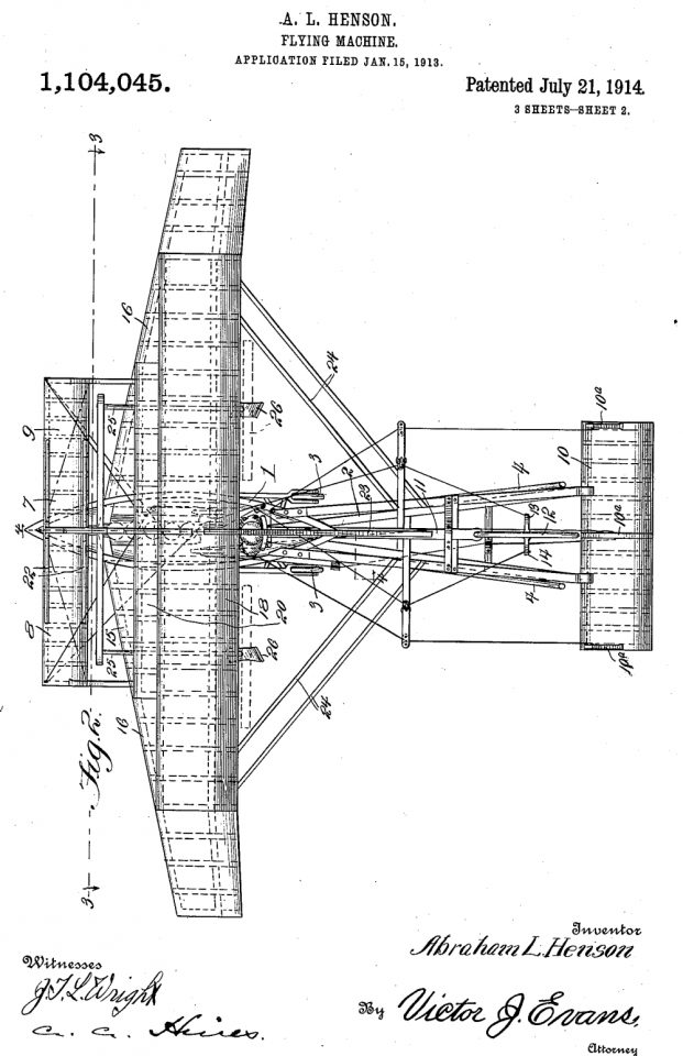 Abraham Lincoln Henson (Fort Collins) made some improvements to heavier-than-air type flying machines which received a patent in 1914. 